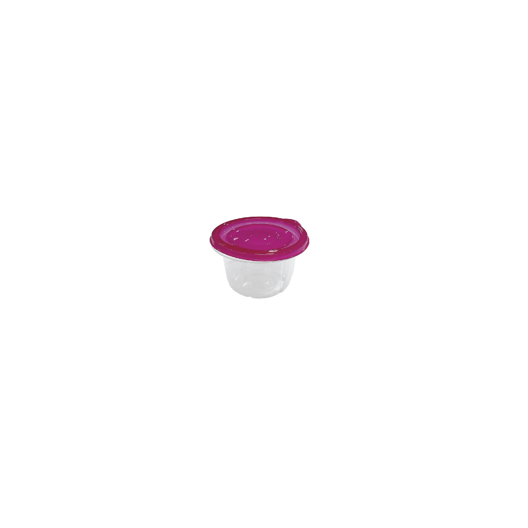 Envase de plástico con tapa 5oz, liso redondo